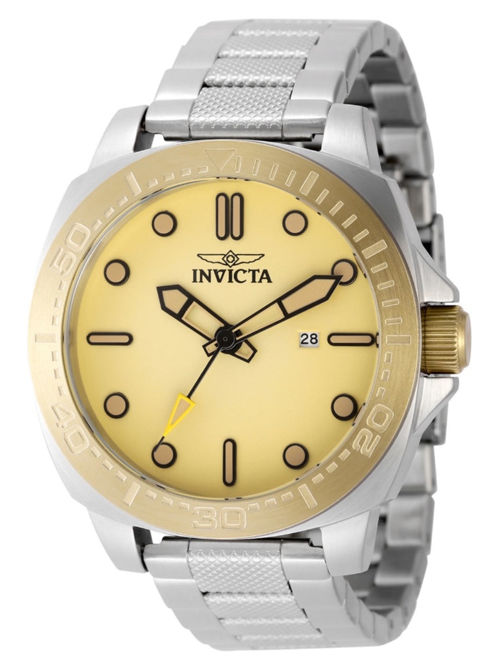 🆕 Invicta Speedway 49102 Men’s Gold Yellow Dial Steel Quartz Watch NWT Box